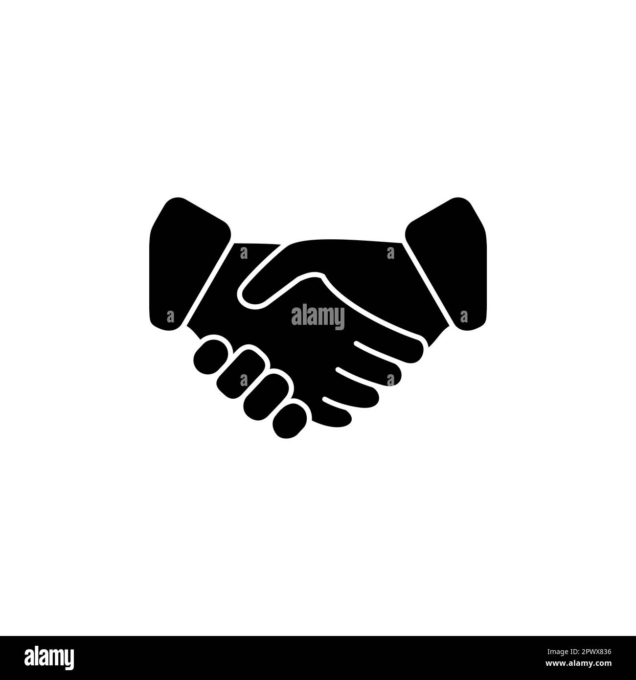 Hand shake icon vector. business handshake. contract agreement ...