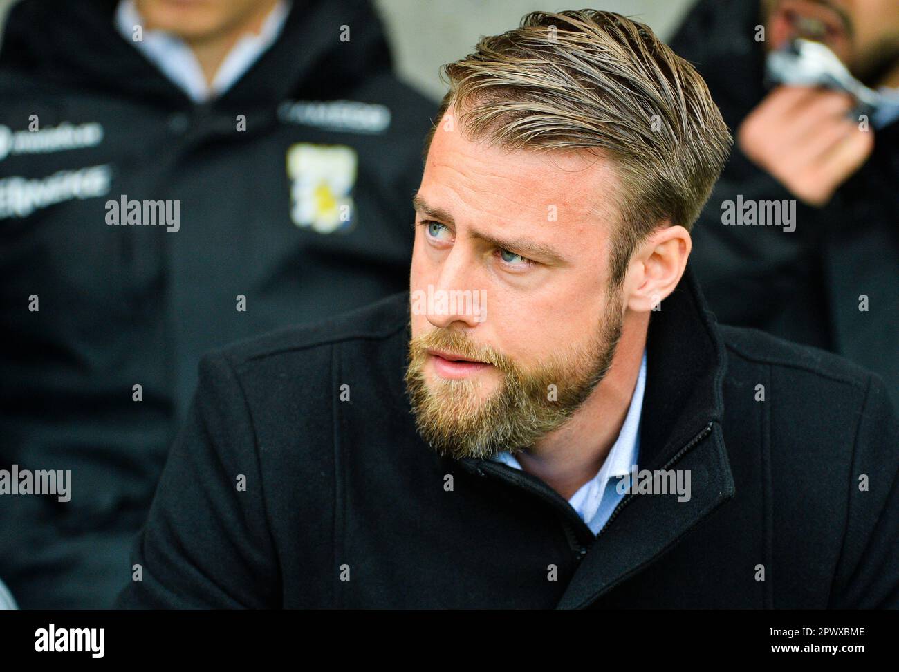 Gothenburg, Sweden. 01st May, 2023. William Lundin coach of IFK Göteborg during match in the Allsvenskan between Göteborg and Norrköping at Gamla Ullevi in Gothenburg on 1 May 2023 Credit: RTC FOTO/Alamy Live News Stock Photo