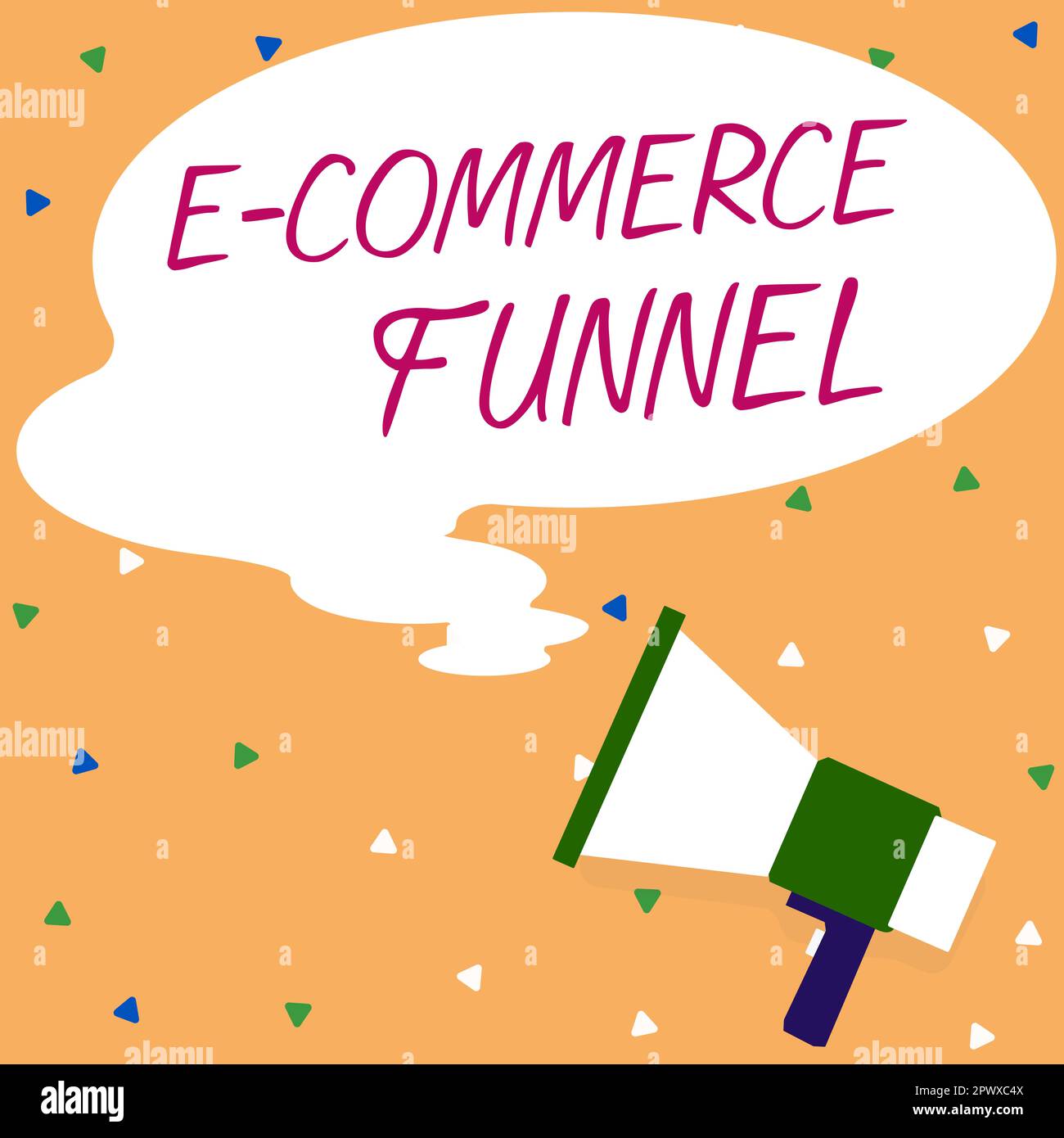 Text showing inspiration E Commerce Funnel, Concept meaning a tool used