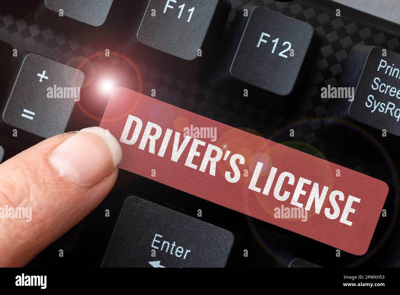 Handwriting text Driver's License, Business approach a document permitting a person to drive a motor vehicle Stock Photo