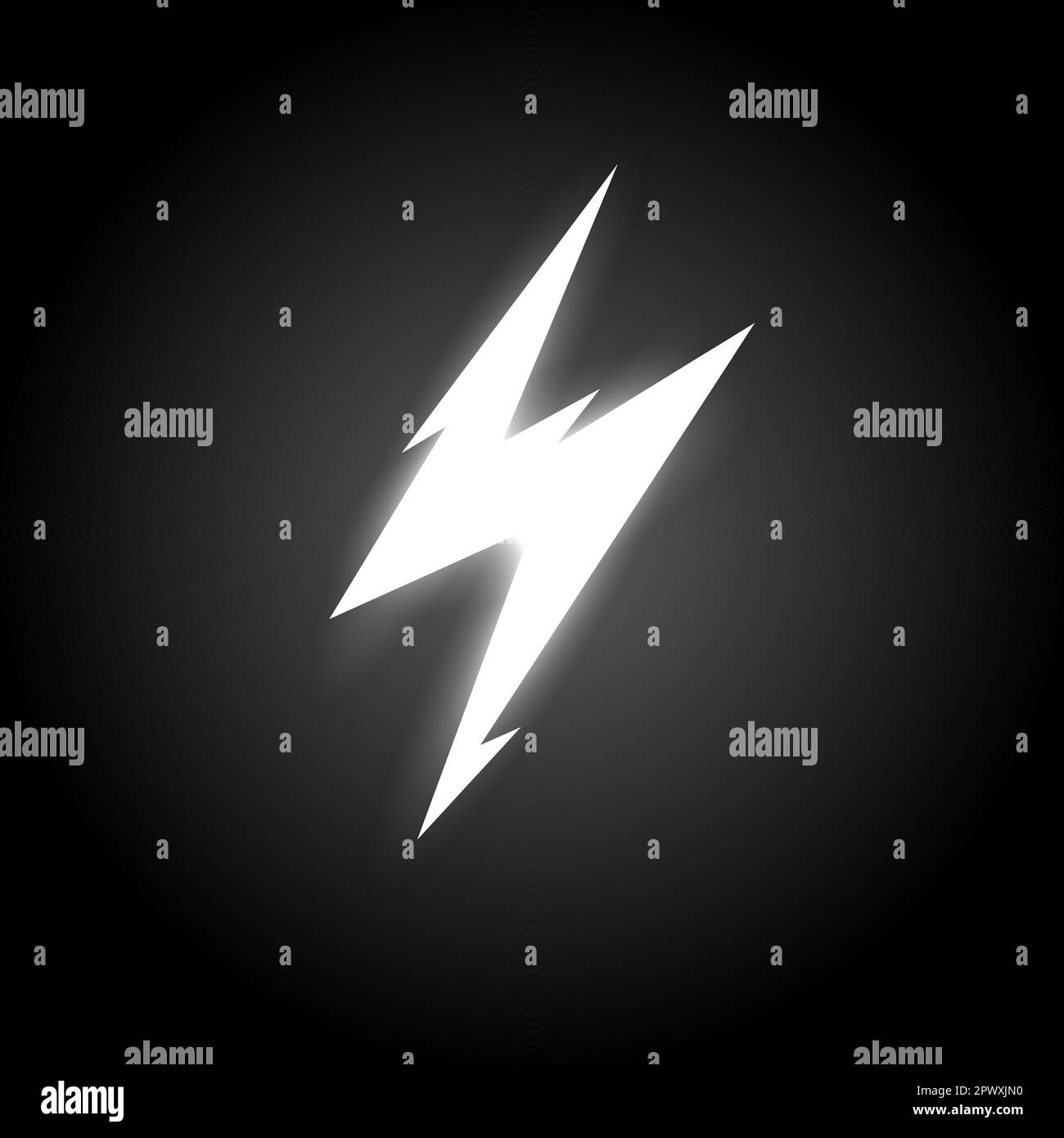Electric energy flash icon, thunderbolt symbol, lightning strike