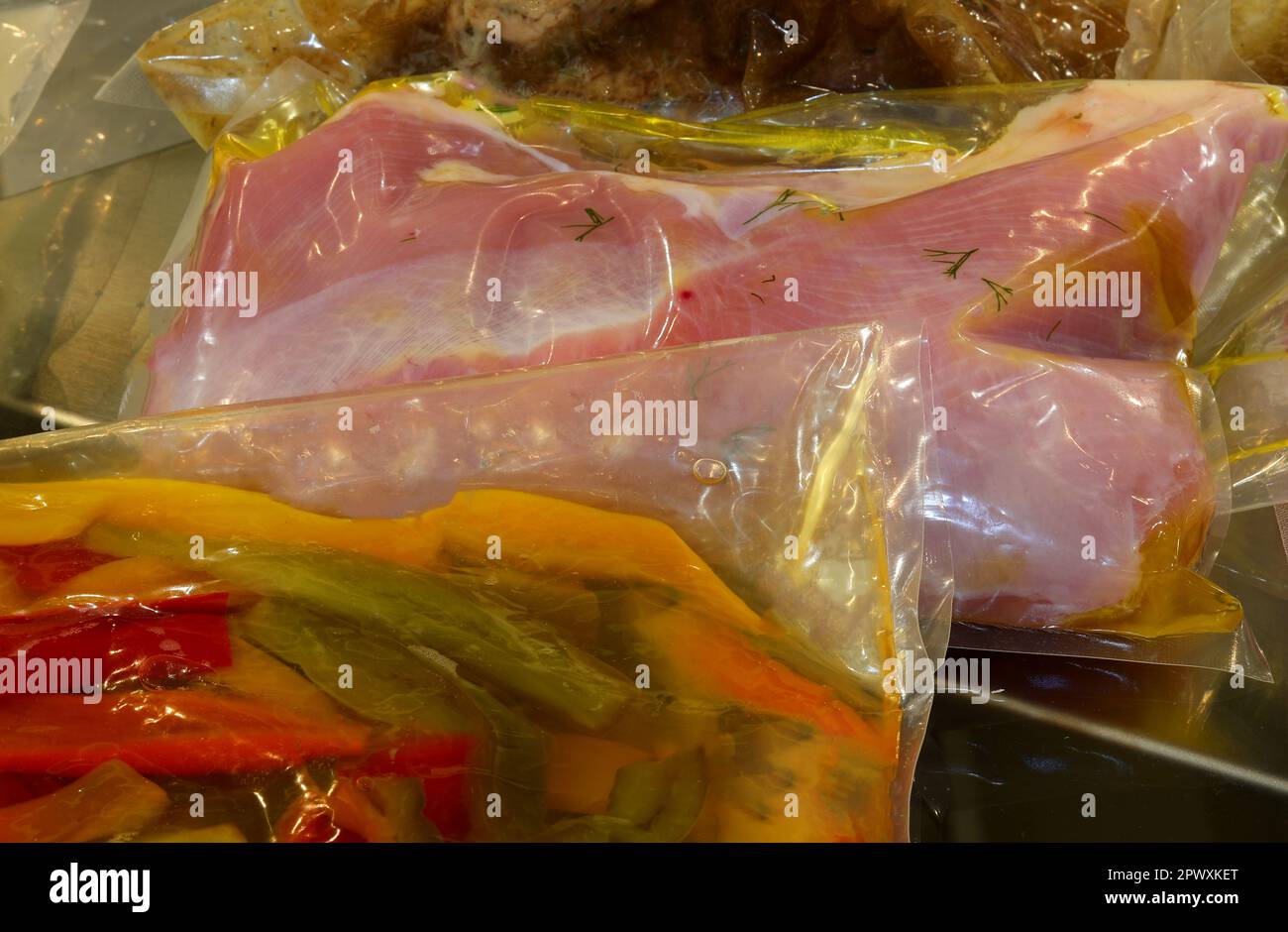 vacuumpacked foods to maintain the flavor of food such as fresh meat