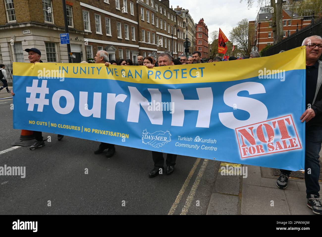 CLERKENWELL GREEN, London, UK. 1st May, 2023. Justice for workers, London, UK. Credit: See Li/Picture Capital/Alamy Live News Stock Photo