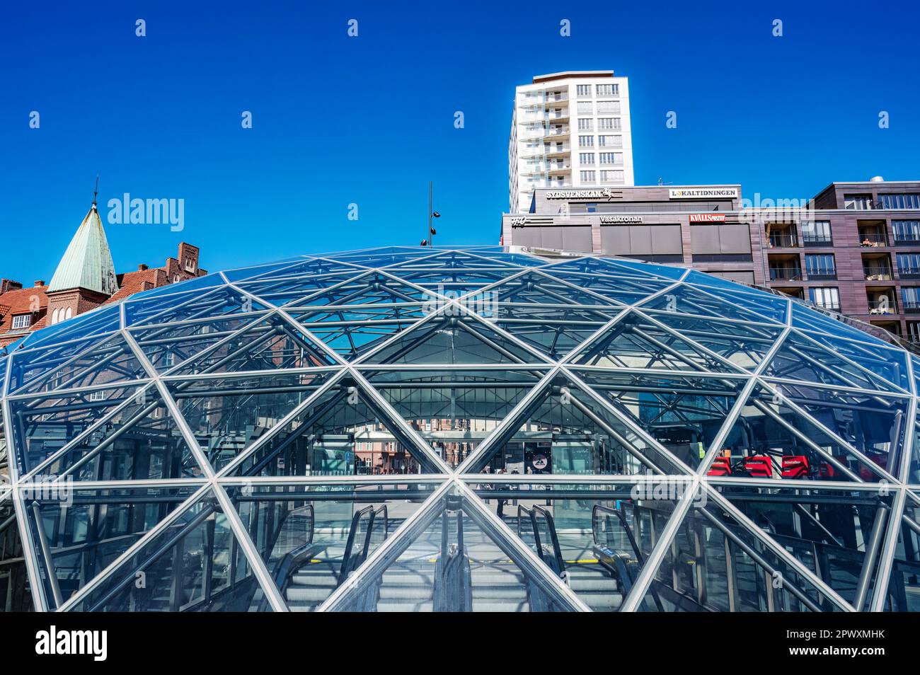 MALM SWEDEN APRIL 02 2023 Glass Dome For The Entrance And Exit To 