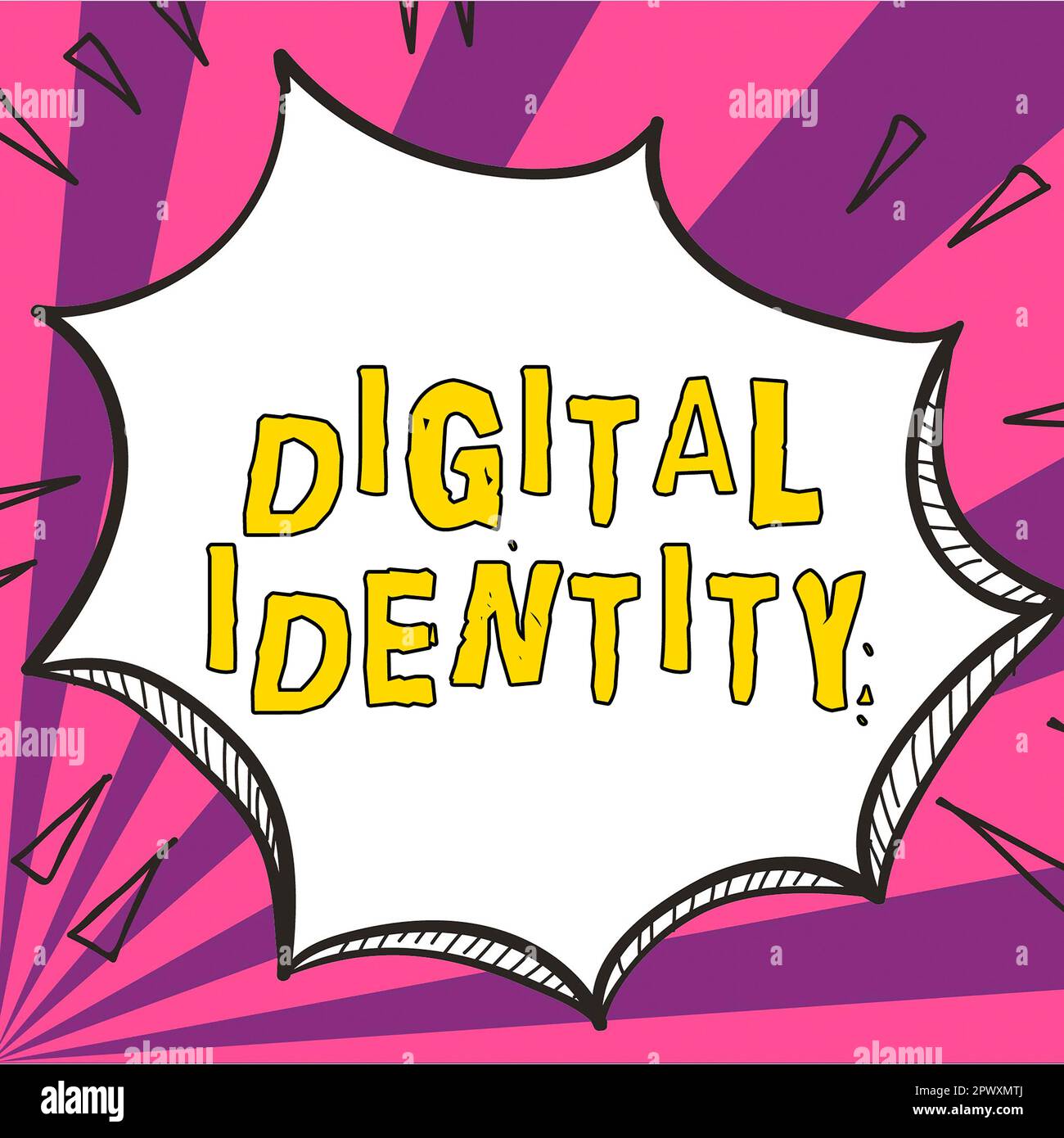 Conceptual caption Digital Identity, Business idea networked identity