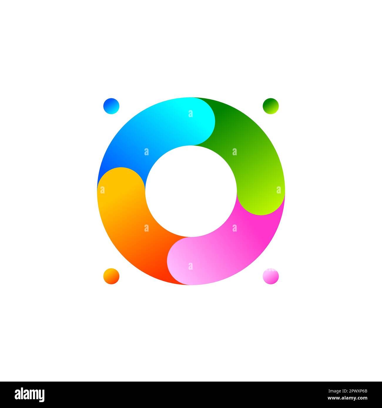 Community geometric logo. Community gradient vector icon. Teamwork, network concept Stock Vector