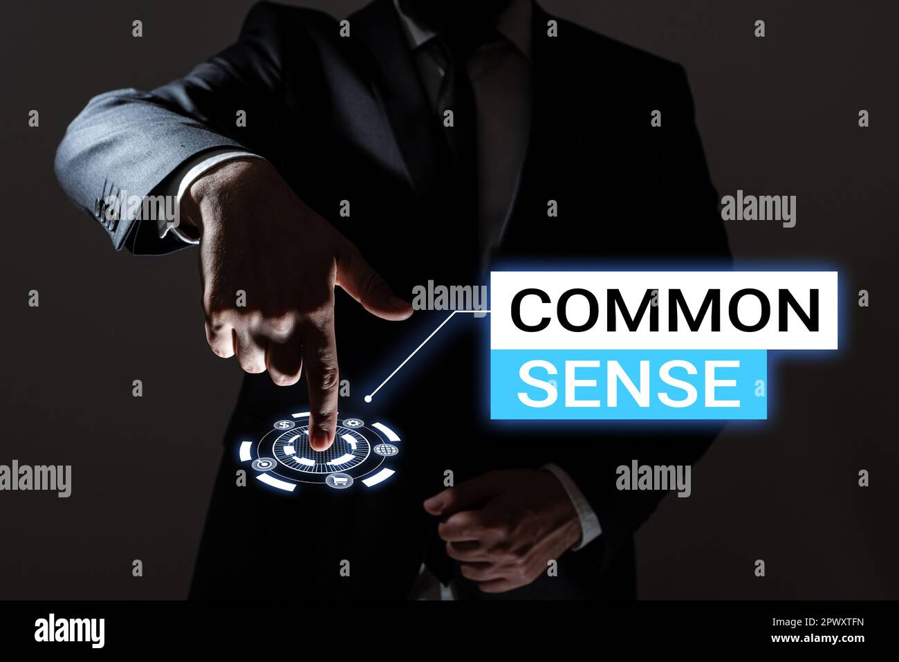 Sign displaying Common Sense, Business showcase having good sense and