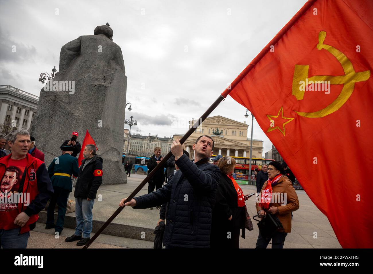 Moscow, Russia. 1st of May, 2023. The Russian Communist Party (KPRF ...