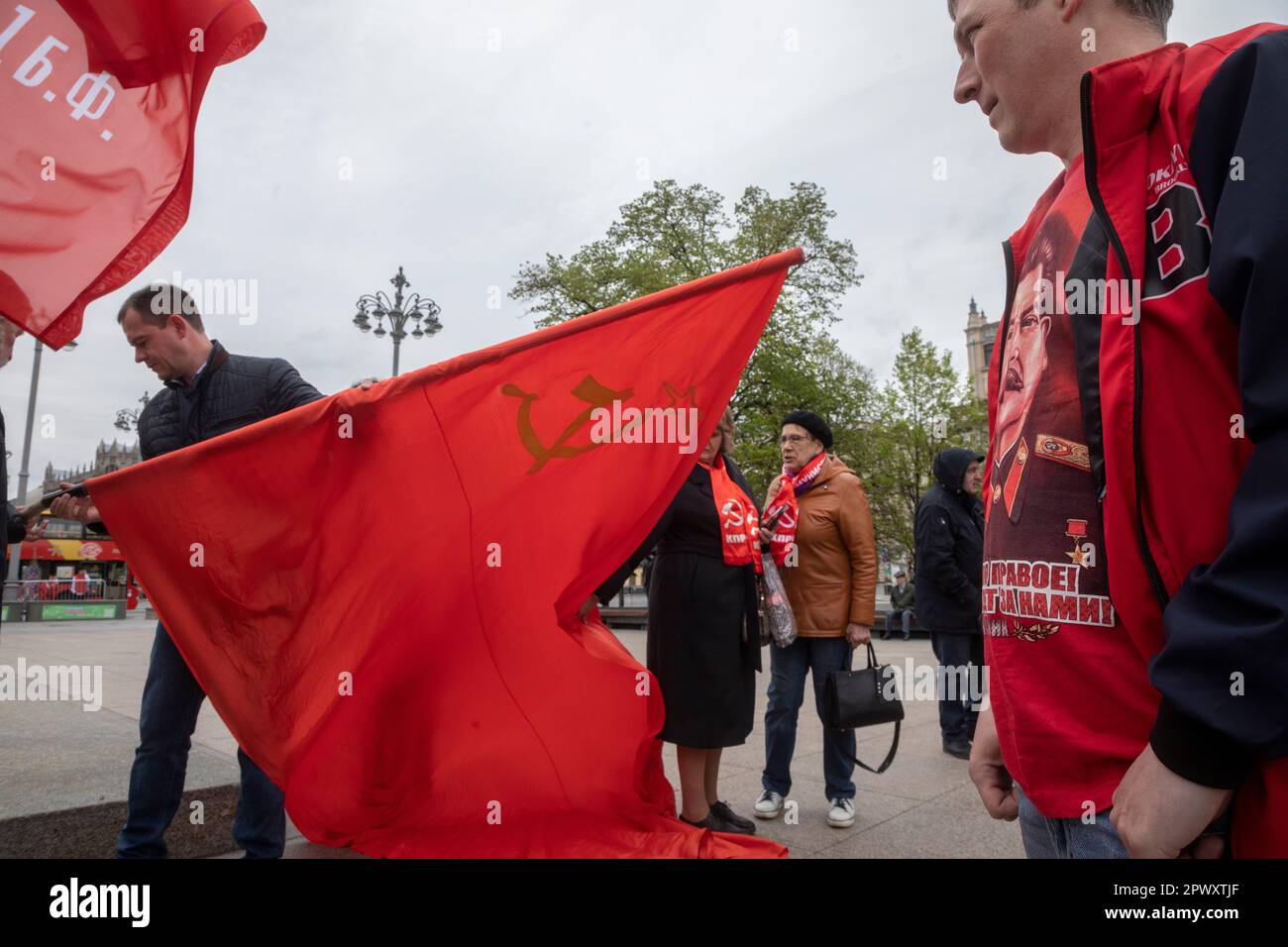 Moscow, Russia. 1st of May, 2023. The Russian Communist Party (KPRF ...