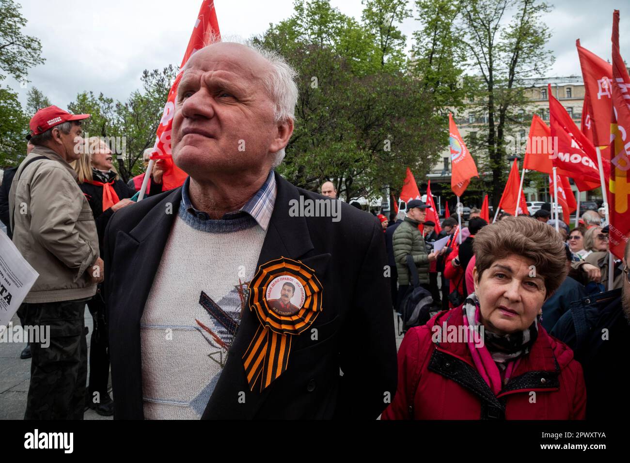 Moscow, Russia. 1st of May, 2023. The Russian Communist Party (KPRF ...