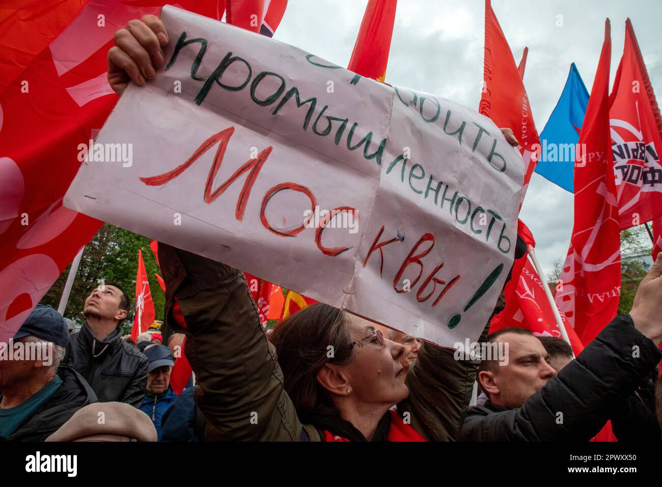 Moscow, Russia. 1st of May, 2023. The Russian Communist Party (KPRF ...