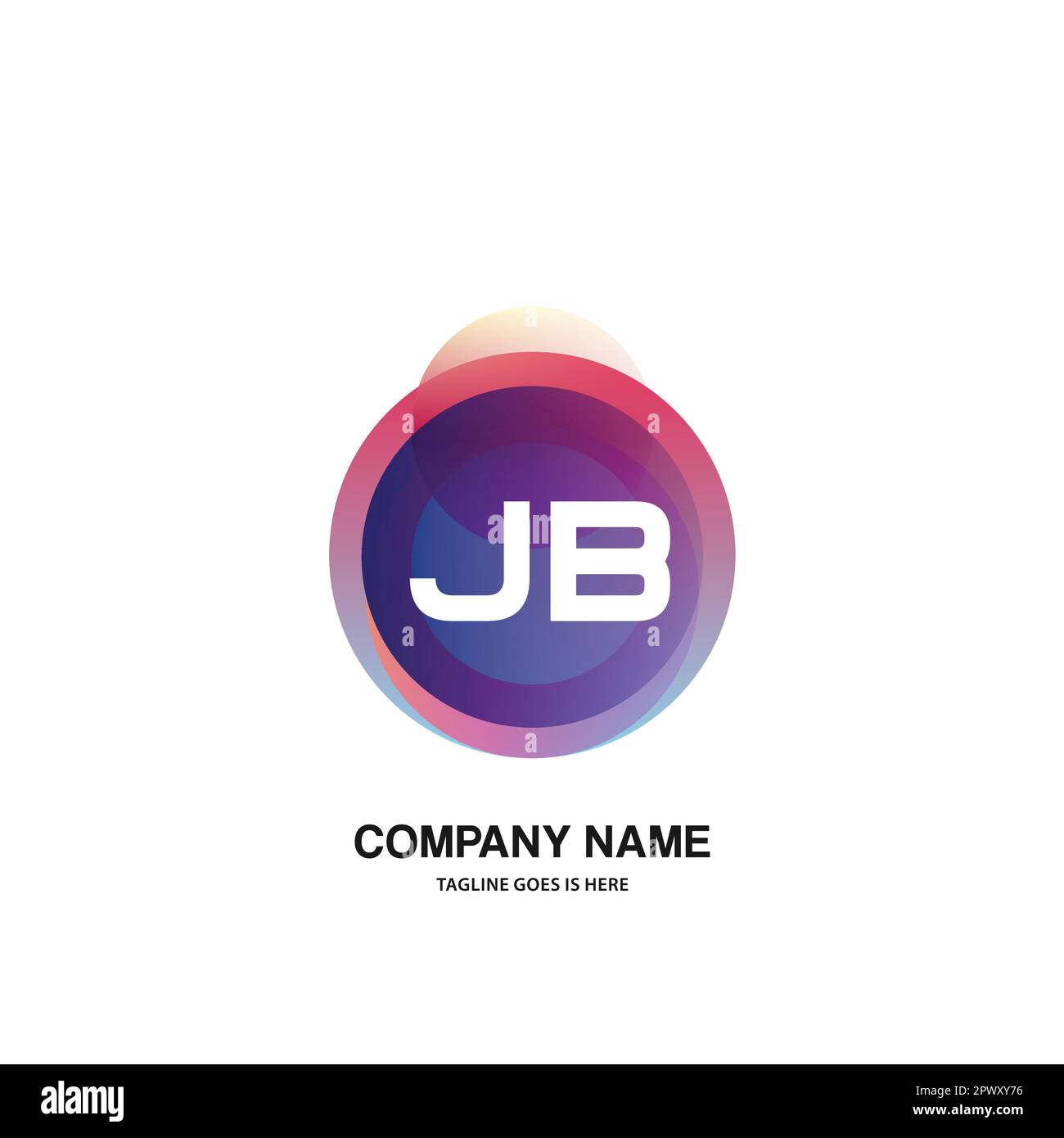 initial logo With Colorful Circle template vector Stock Vector