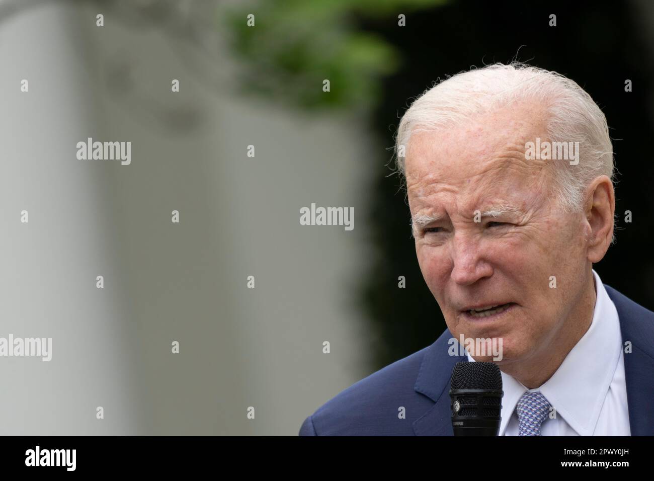 United States President Joe Biden makes remarks on National Small Business Week, at the White House in Washington, DC, May 1, 2023.Credit: Chris Kleponis/CNP /MediaPunch Stock Photo