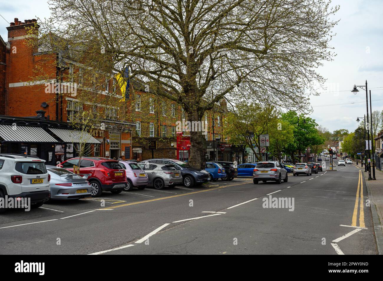 Chislehurst, Kent, UK View of Chislehurst High Street with shops