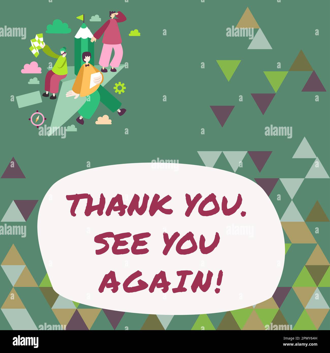 Thanks See Writing displaying text Thank You. See You Again, Word for polite ...