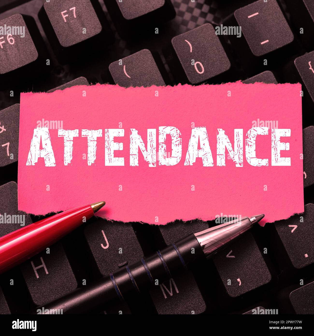 Hand writing sign Attendance, Word Written on Going regularly Being ...