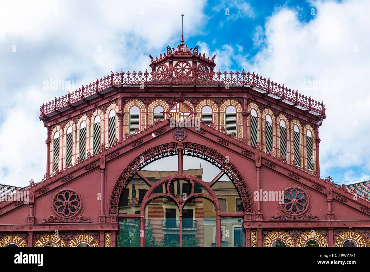 Facade Of The Mercat De Sant Antoni Food Market In Barcelona Facade Of The Mercat De Sant Antoni Food Market In Barcelona