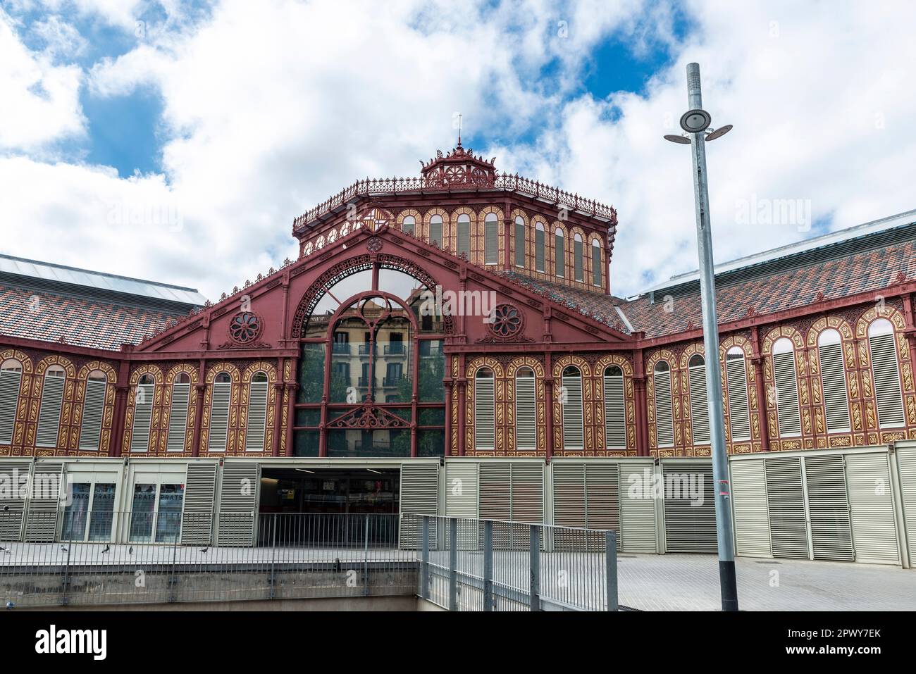 Facade Of The Mercat De Sant Antoni Food Market In Barcelona Facade Of The Mercat De Sant Antoni Food Market In Barcelona