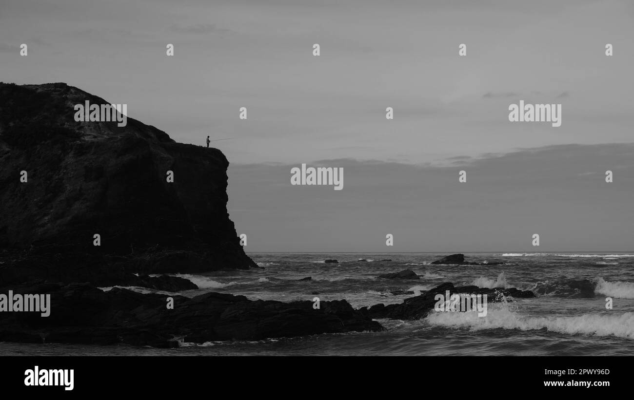 Cliff sea Black and White Stock Photos & Images - Alamy