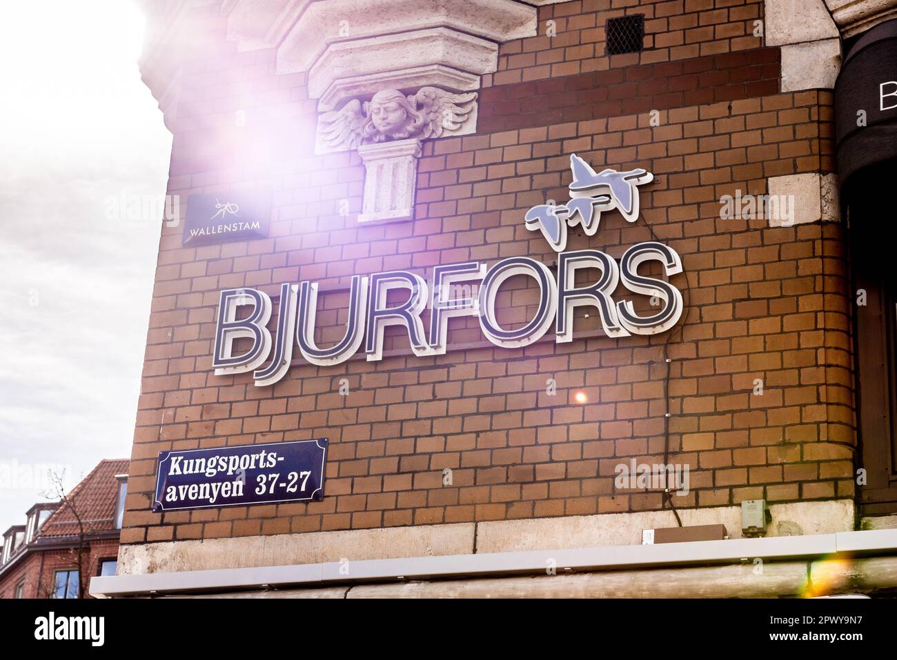 Gothenburg, Sweden March 21 2021 Bjurfors real estate agent logo on