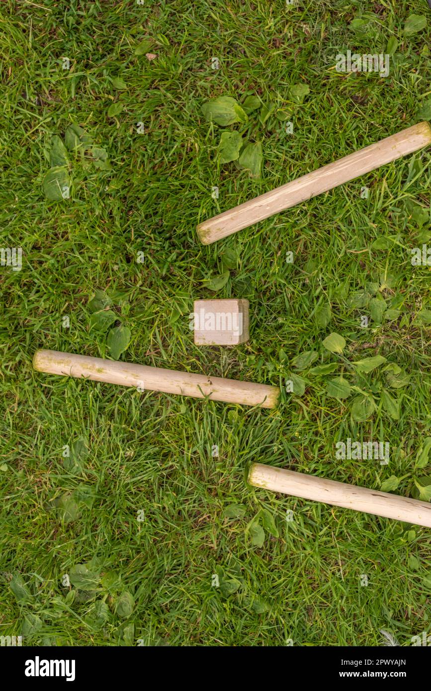Gothenburg, Sweden June 09 2021 Stocks and wood block of the