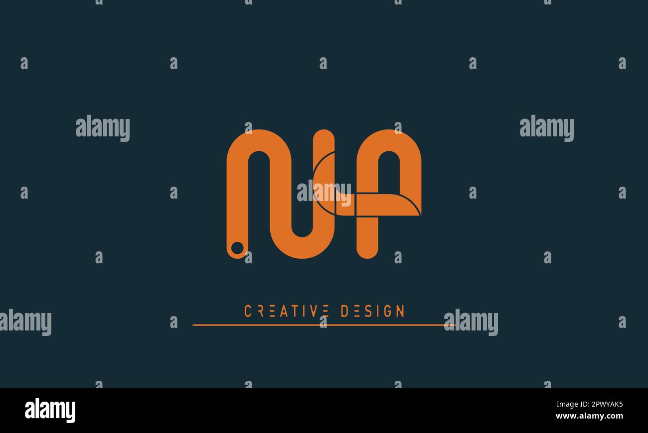 Alphabet letters Modern Creative logo NP , PN Stock Vector
