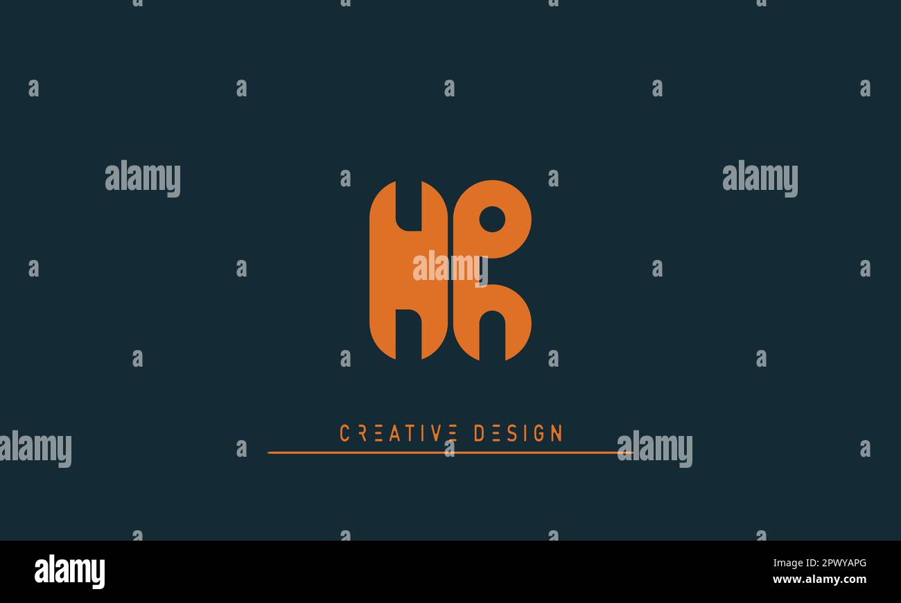Alphabet letters Modern Creative logo NR , RN Stock Vector