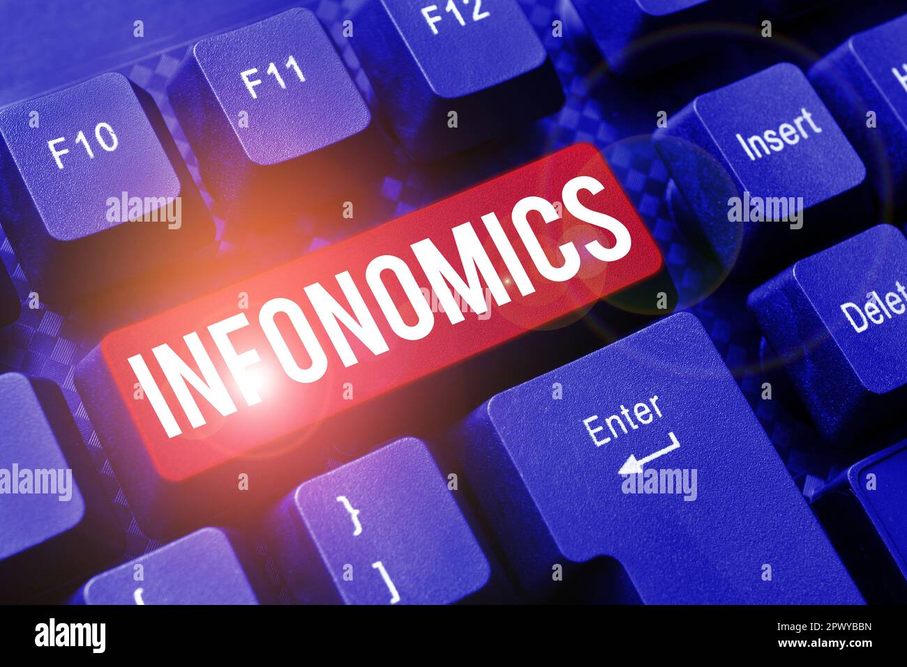 Writing displaying text Infonomics, Word Written on visual image used to represent information or data Stock Photo