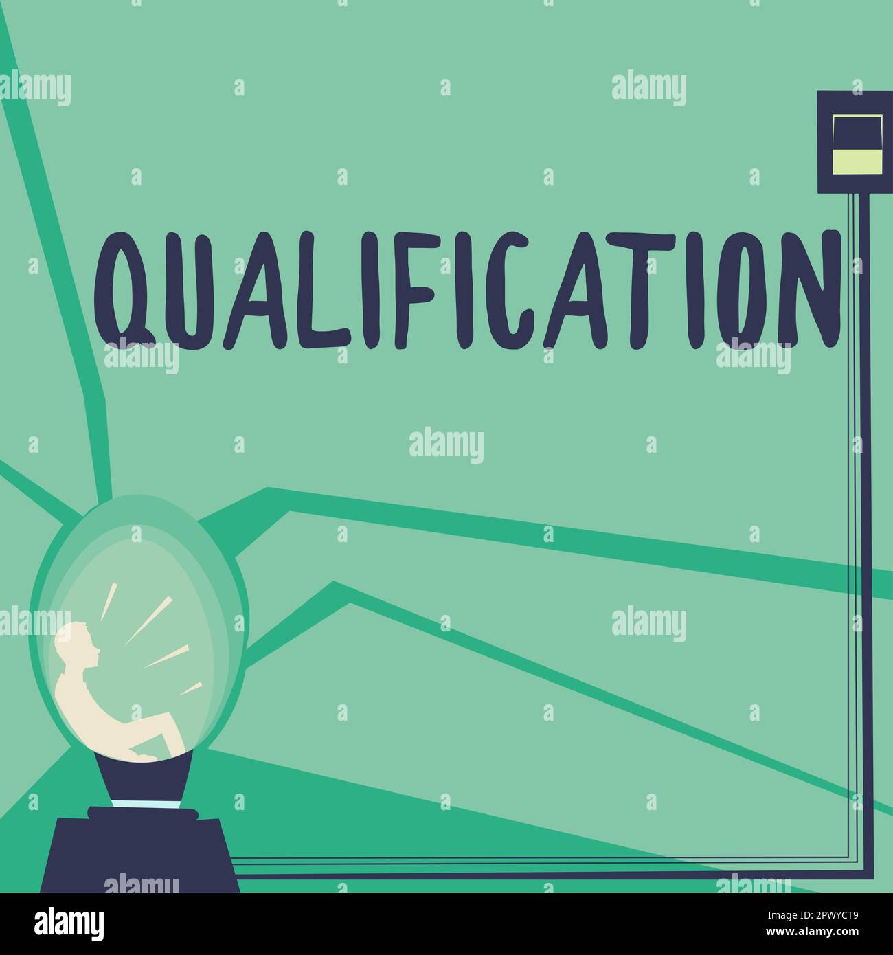 Qualification Text Writing displaying text Qualification, Business overview Officially ...