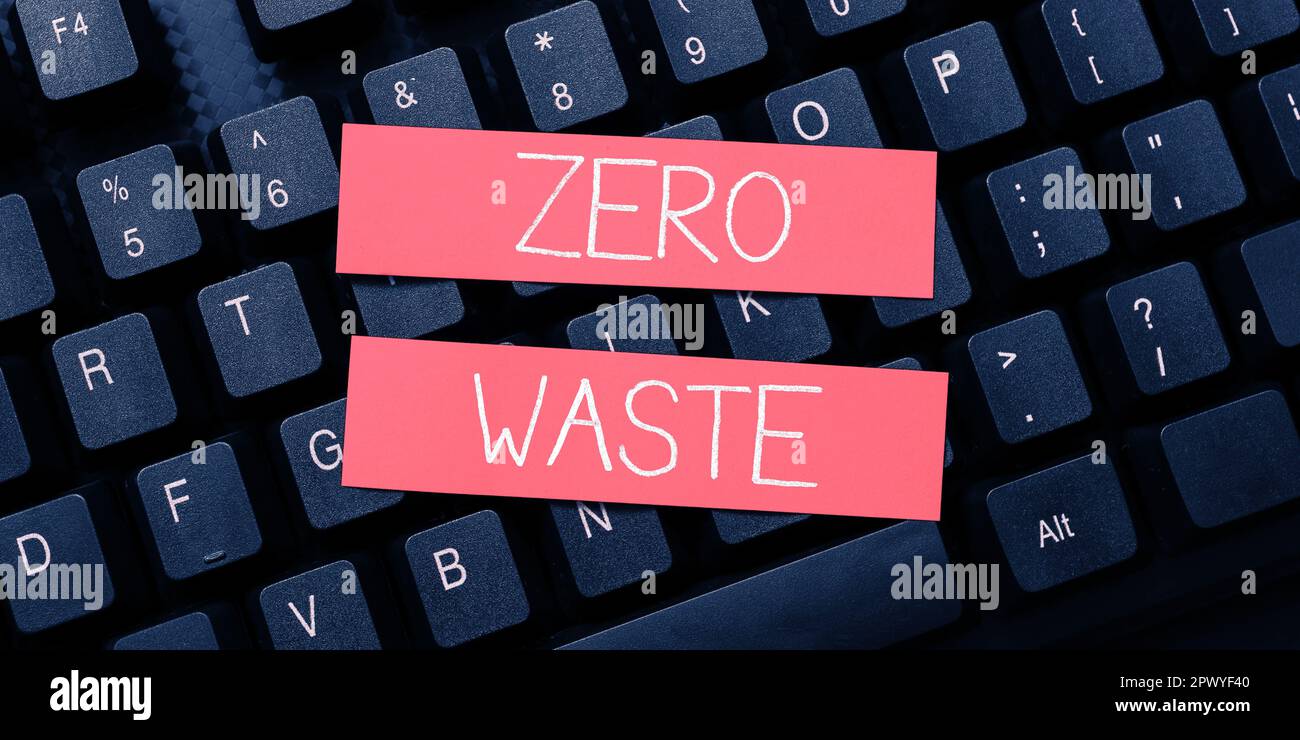 Conceptual caption Zero Waste, Concept meaning industrial