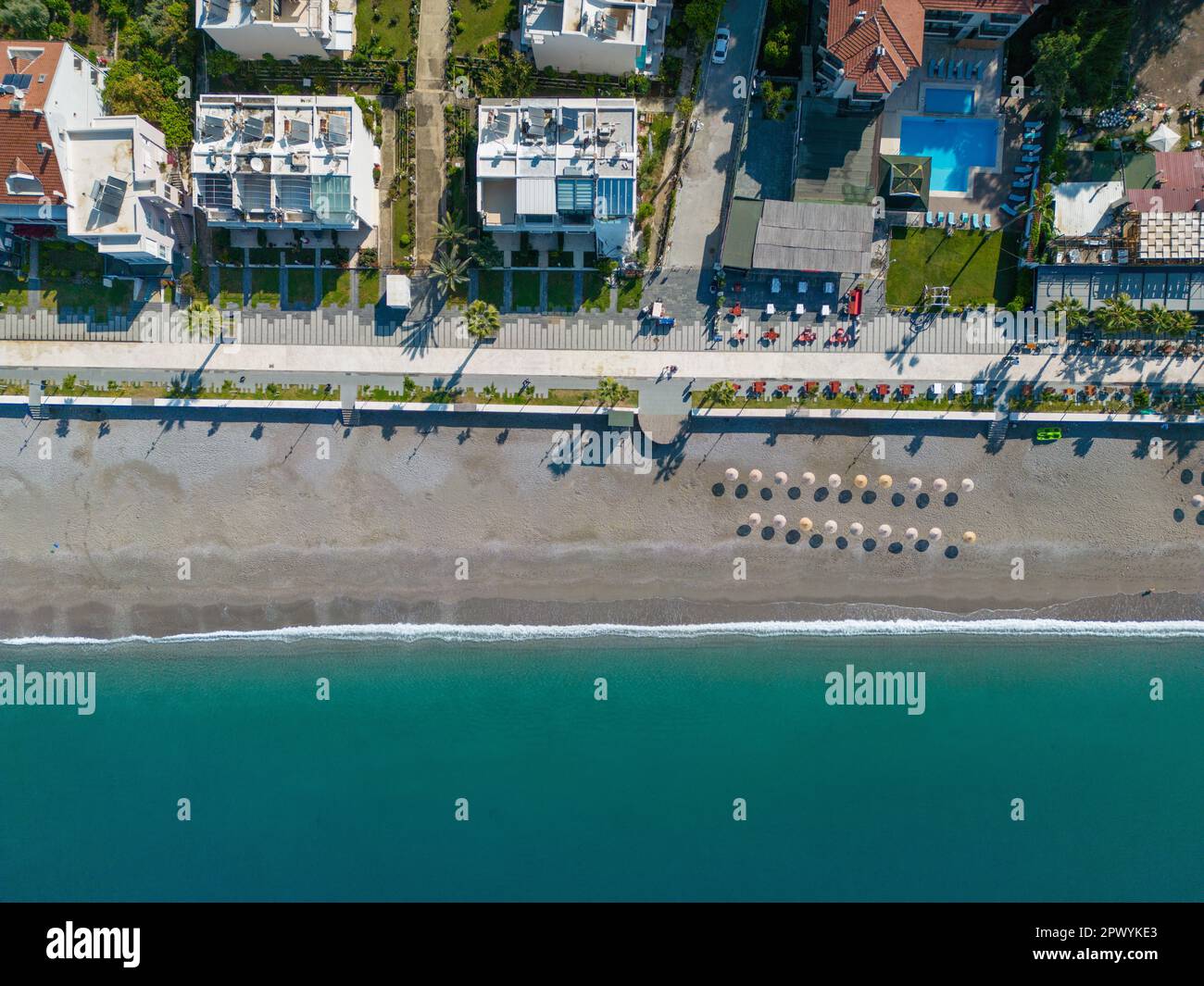 Calis Beach Aerial View Stock Photo - Alamy