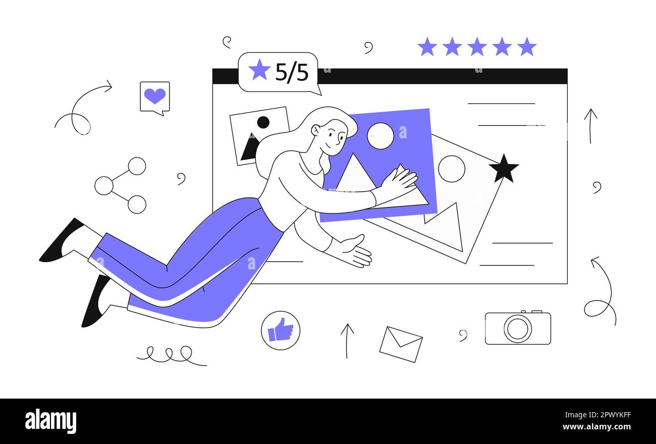Social media content creator template Cut Out Stock Images Pictures Social media content creator template Cut Out Stock Images Pictures