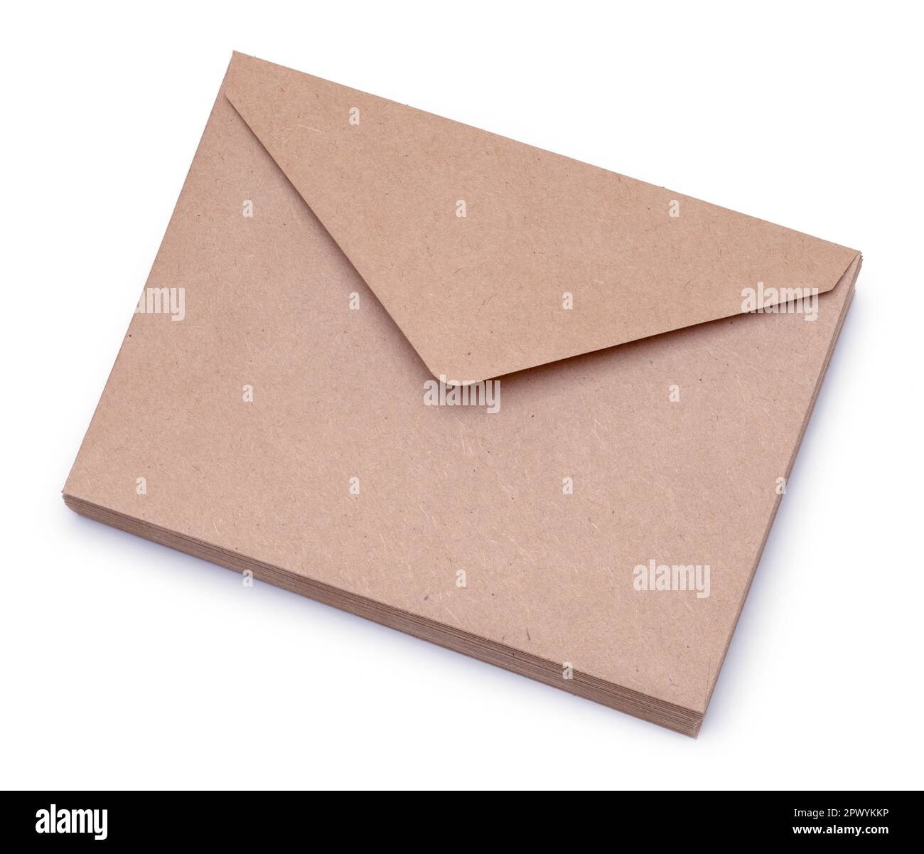 Small Pile of Brown Envelopes Cut Out on White Stock Photo Alamy