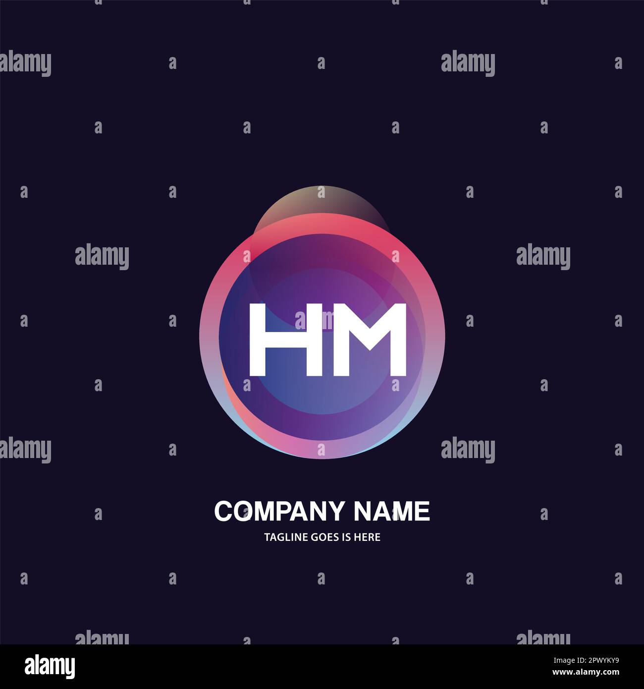 initial logo With Colorful Circle template vector Stock Vector