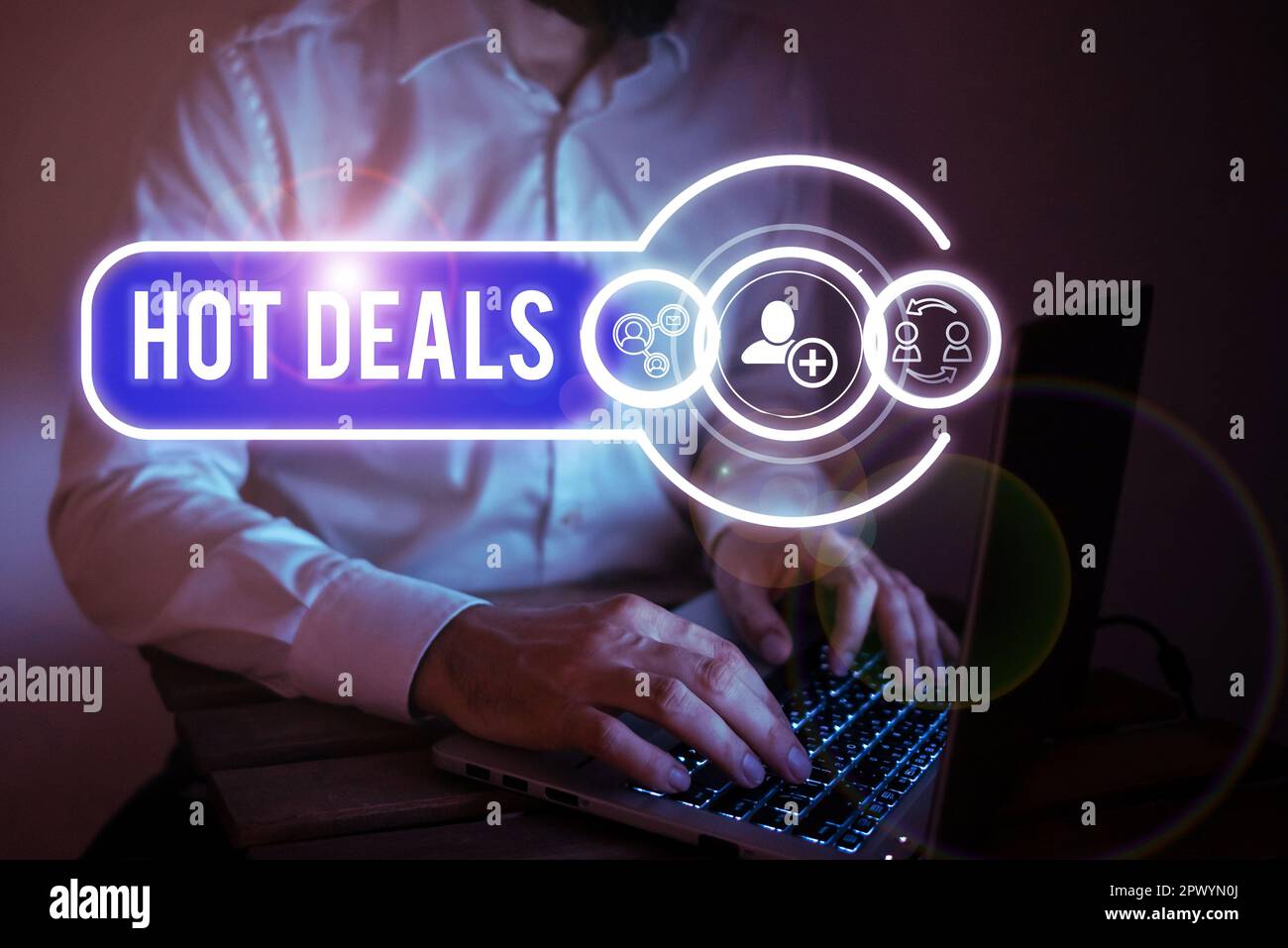 Sign displaying Hot Deals, Business showcase An agreement through which ...