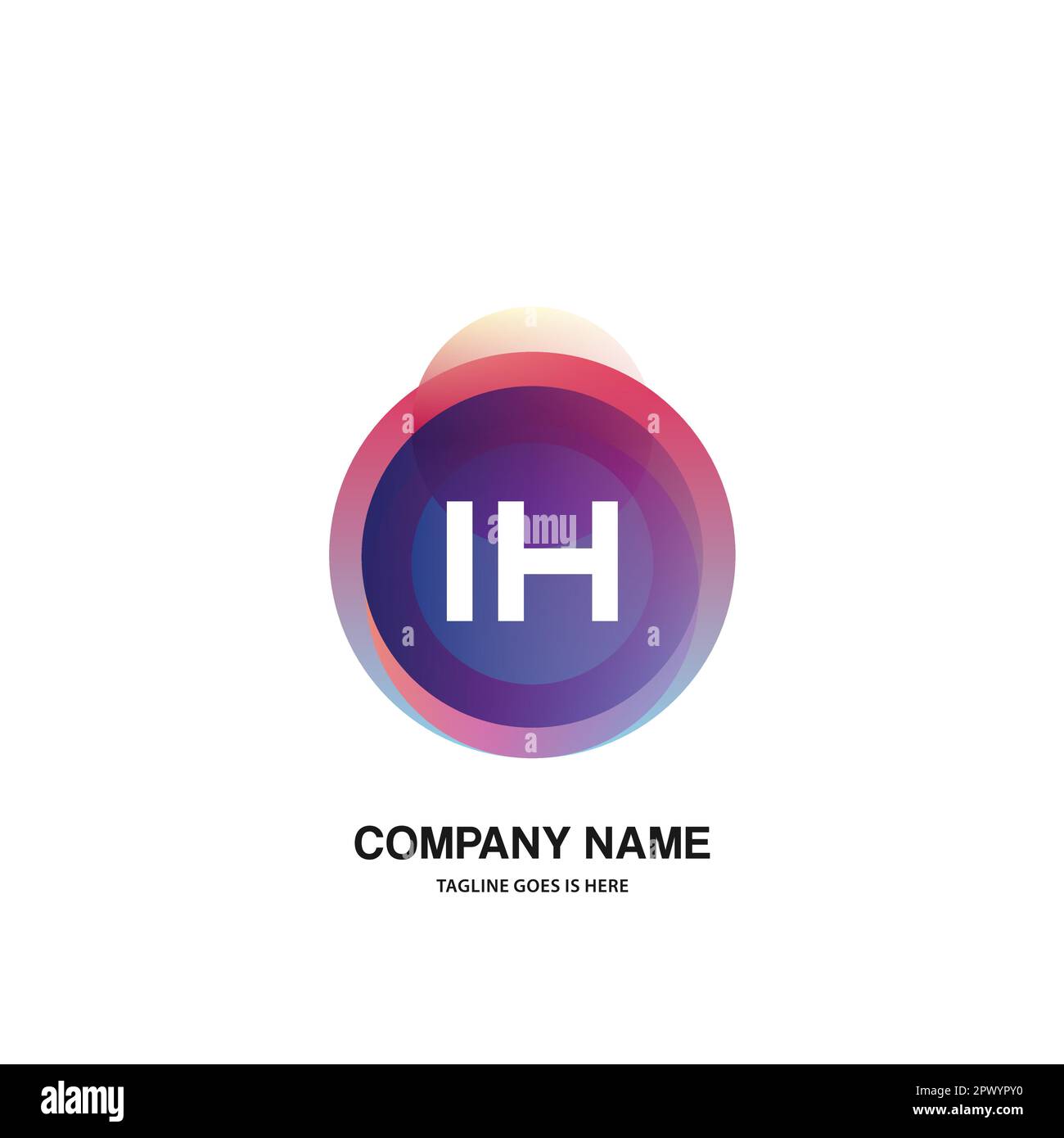 initial logo With Colorful Circle template vector Stock Vector