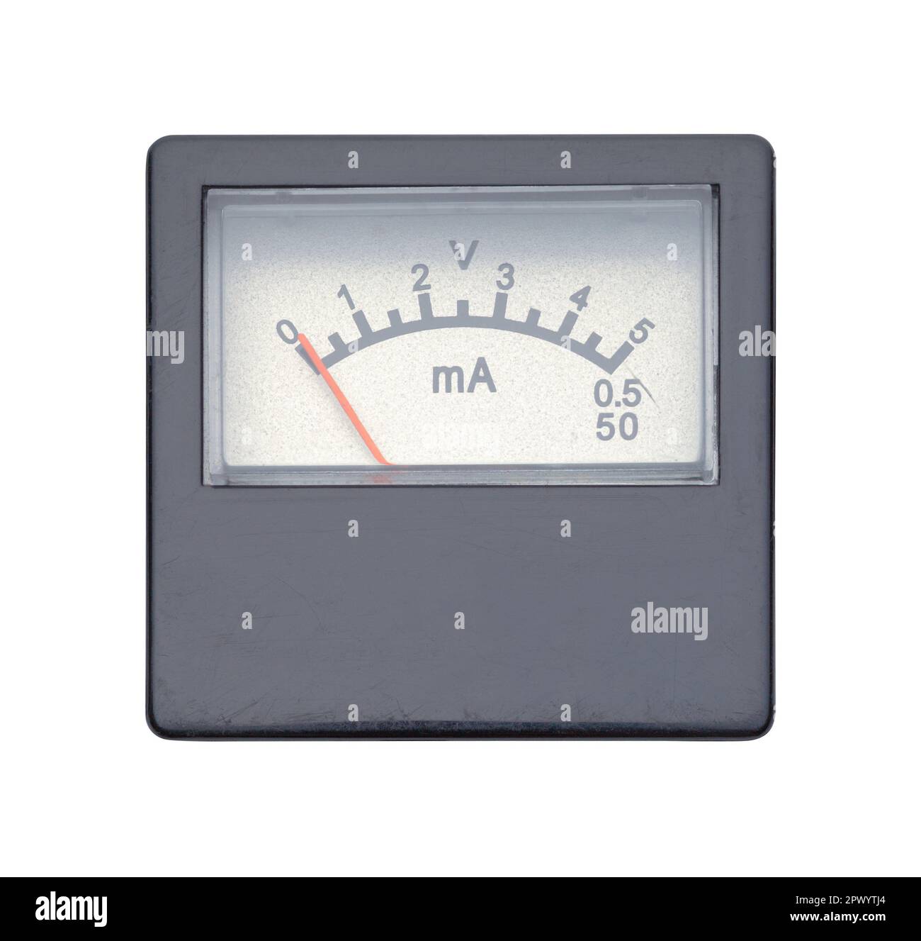 Electric Meter Gauge Cut Out on White Stock Photo Alamy