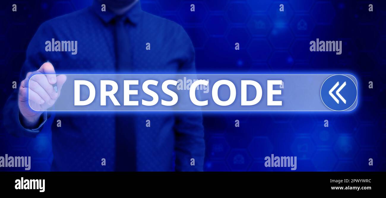 Conceptual display Dress Code, Business approach an accepted way of ...