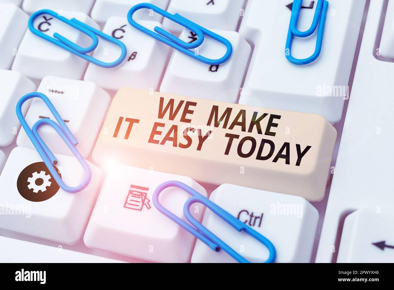 Conceptual caption We Make It Easy Today, Business showcase Offering ...