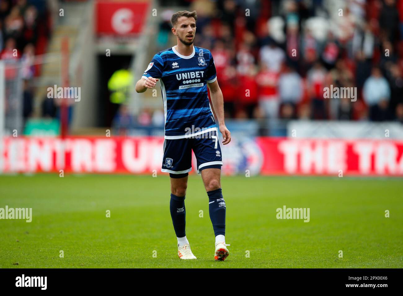 Daniel Barlaser #7 of Middlesbrough during the Sky Bet Championship ...