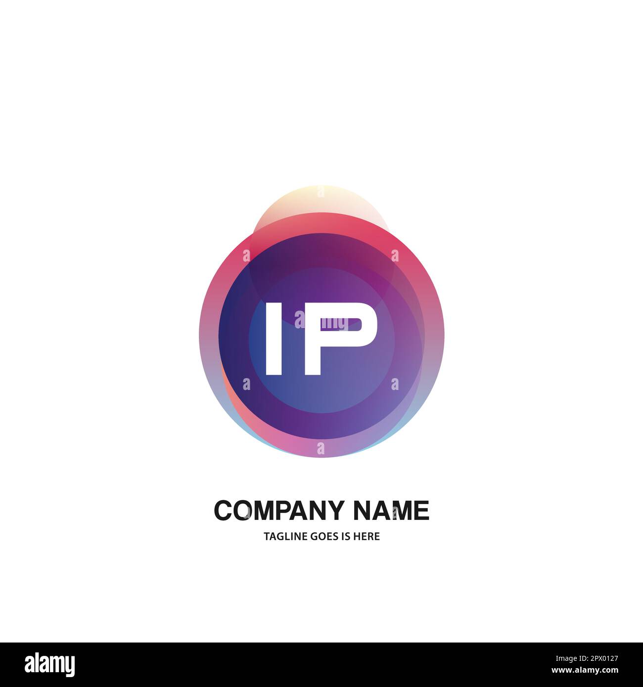 initial logo With Colorful Circle template vector Stock Vector