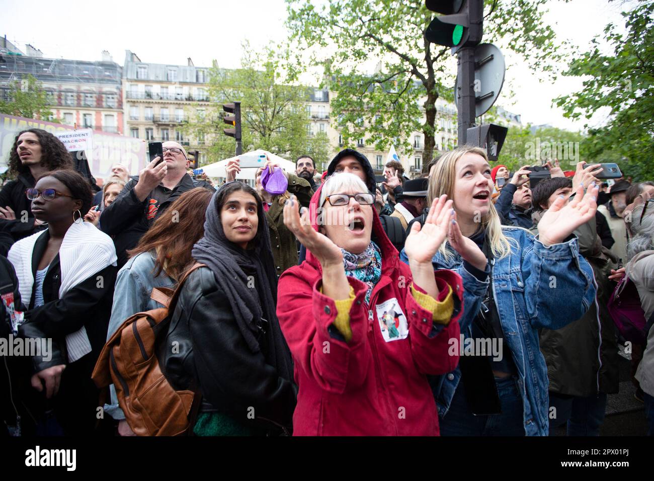 Demonstrators and French Police clash during the Mayday riots on 1st ...