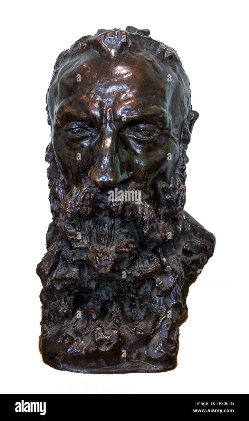 Bust of Rodin, by Camille Claudel, Rodin Museum, Paris, France Stock Photo