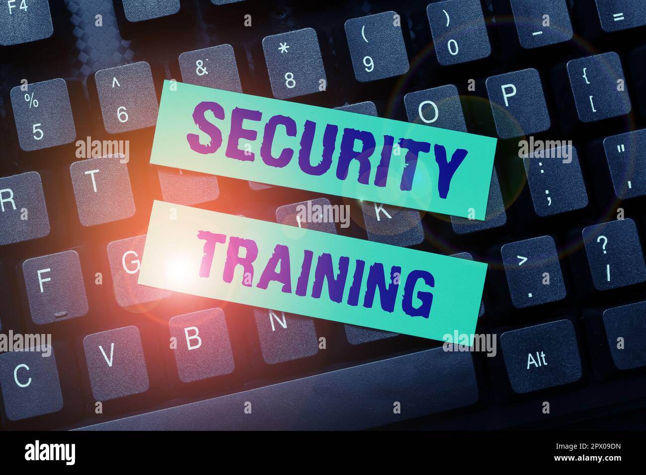 Conceptual display Security Training, Word for providing security awareness training for end users Stock Photo