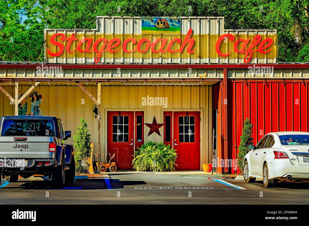 Stagecoach Cafe is pictured, April 22, 2023, in Stockton, Alabama. The restaurant was founded in the 1990s. Stock Photo