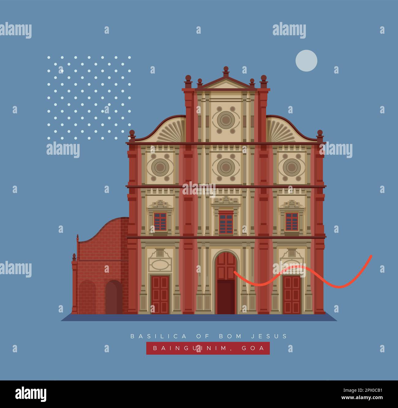 Basilica of Bom Jesus - Goa - Stock Illustration as EPS 10 File Stock ...