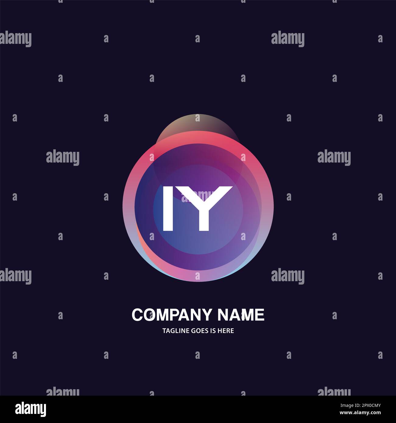 initial logo With Colorful Circle template vector Stock Vector
