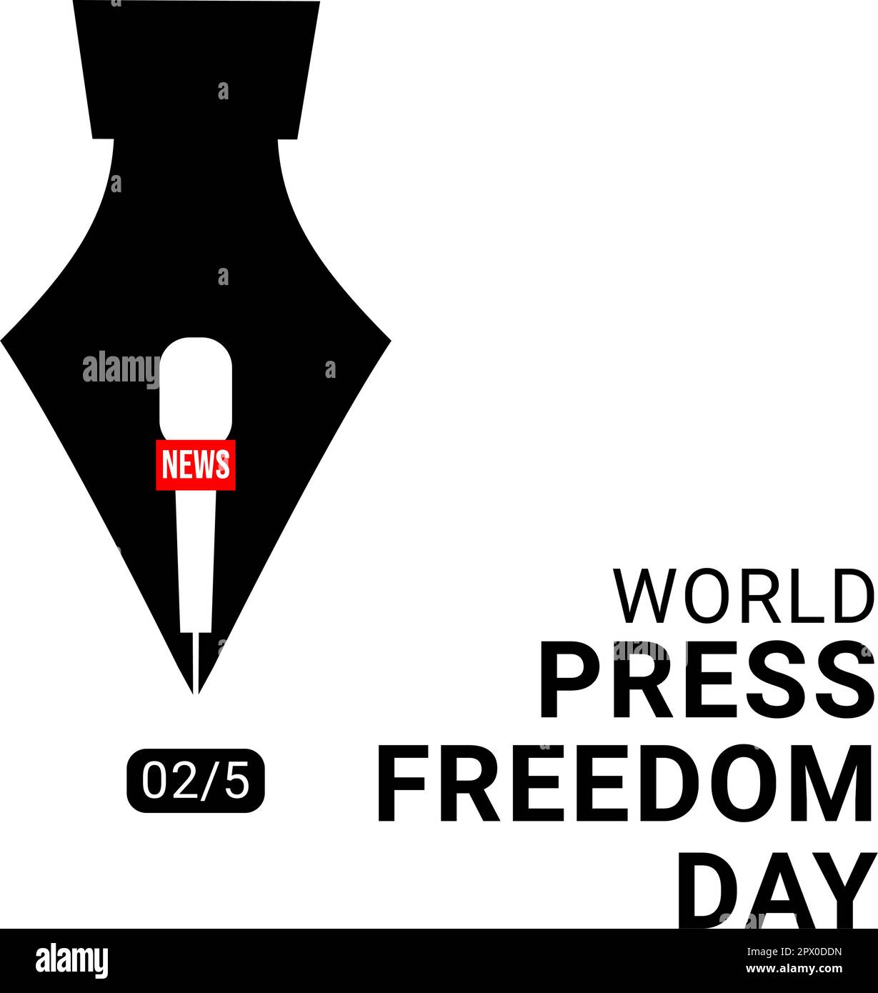 Design for celebrating world press freedom day , 2 May Stock Vector
