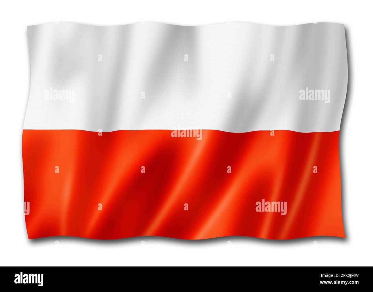 Thuringia state flag, Germany waving banner collection. 3D illustration Stock Photo