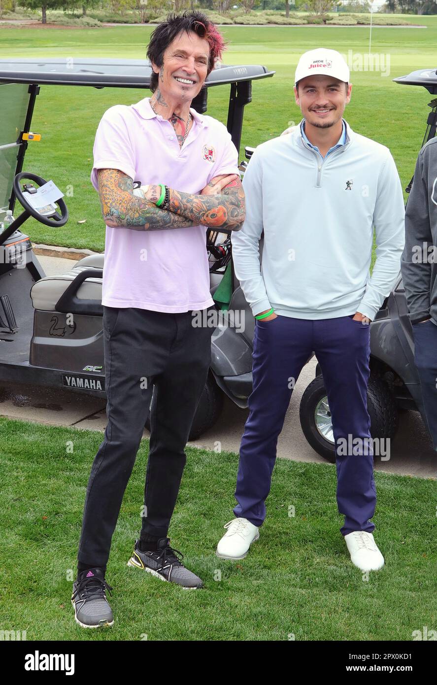 Toluca Lake, USA. 01st May, 2023. Brandon Thomas Lee, Tommy Lee arrives at  The 16th Annual George Lopez Celebrity Golf Classic held at The Lakeside  Country Club in Toluca Lake, CA on